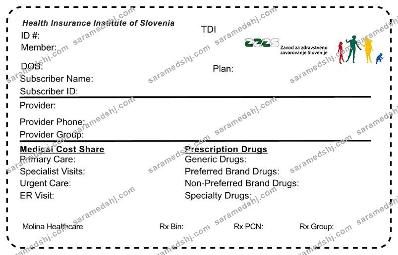 Slovenia health insurance card